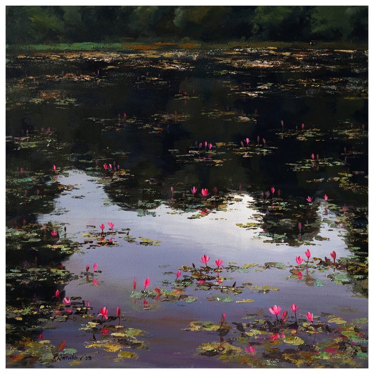 Waterlily 34, 90x90cm